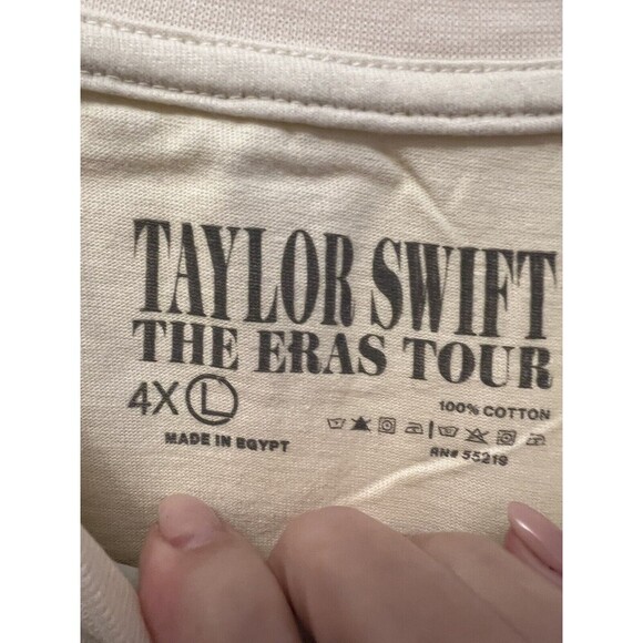 Taylor Swift The Eras Tour Unisex Cream Beige T-Shirt Official Merch 4XL - Picture 2 of 4